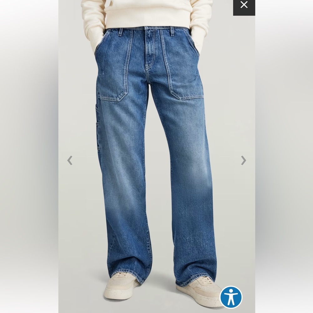 G-Star Raw Judee Low Waist Carpenter Loose Jeans 26/30 Wmn’s-worn & washed once